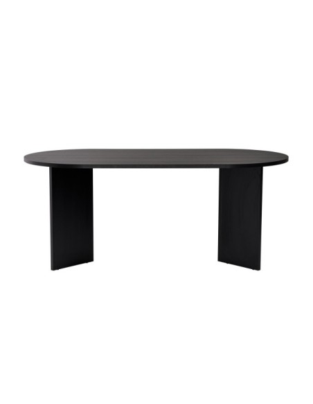 Mesa SILKE 180x89 cm de Comedor, MDF Acabado Madera Negra