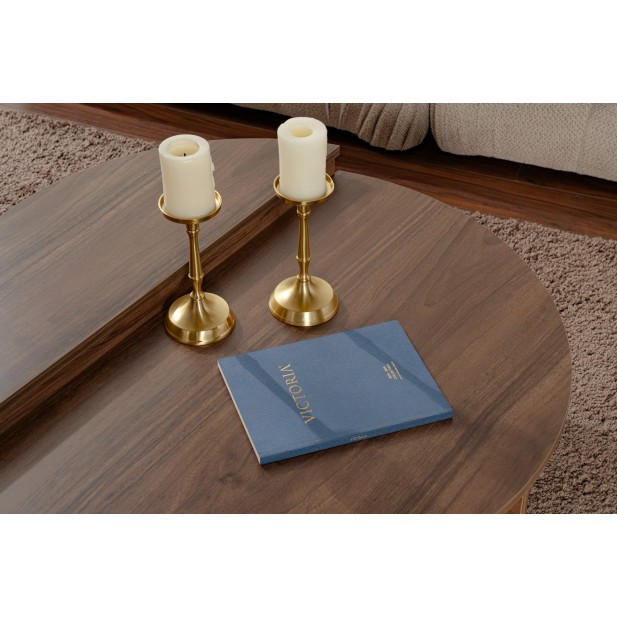 Mesa de Centro ORFEO, MDF Acabado Nogal