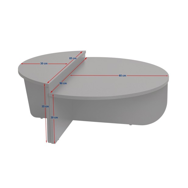 Mesa de Centro ORFEO, MDF Acabado Nogal