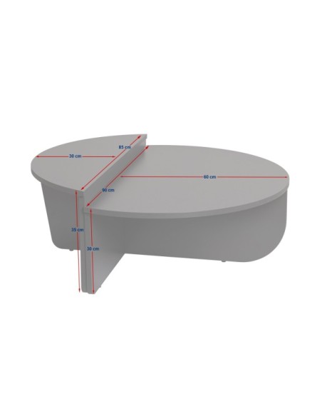 Mesa de Centro ORFEO, MDF Acabado Nogal