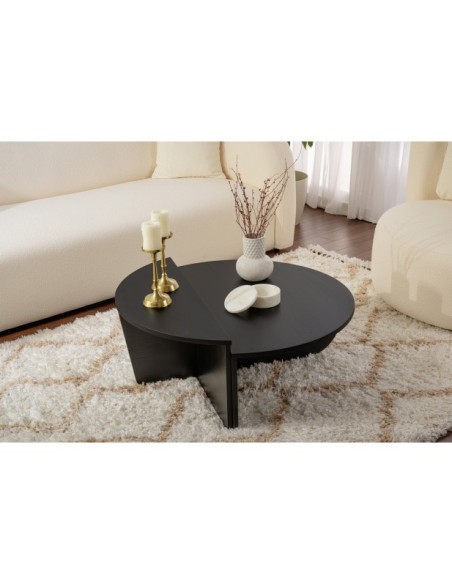 Mesa de Centro ORFEO, MDF Acabado Madera Negra