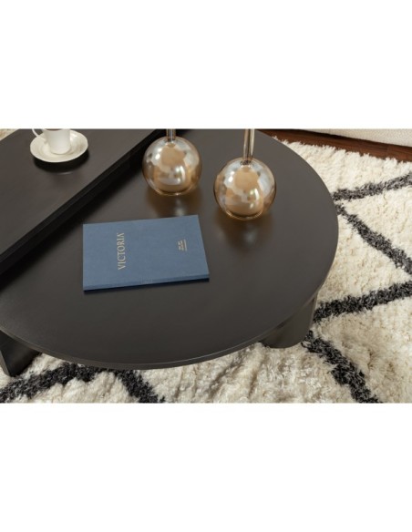 Mesa de Centro ORFEO, MDF Acabado Madera Negra V2