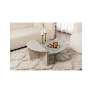 Mesa de Centro ORFEO, MDF Acabado Verde / Arena 2