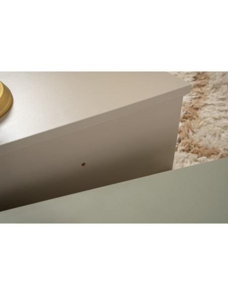 Mesa de Centro ORFEO, MDF Acabado Verde / Arena