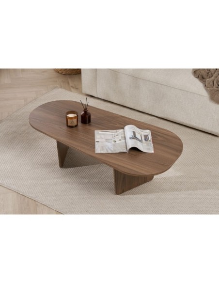 Mesa de Centro SISYPHUS, MDF Acabado Nogal