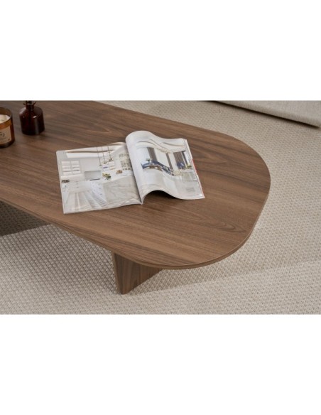 Mesa de Centro SISYPHUS, MDF Acabado Nogal