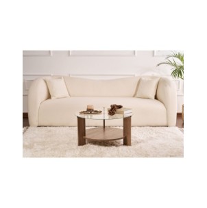 Mesa de Centro RITA, MDF Acabado Nogal / Cristal... 2