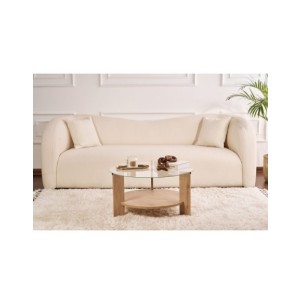 Mesa de Centro RITA, MDF Acabado Roble Zafiro / Cristal... 2