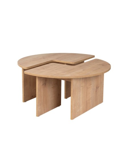 Mesa de Centro GÅDE Ø91 cm, MDF Acabado Roble