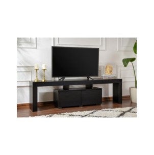 Mueble TV AURORA, MDF Acabado Madera Negra