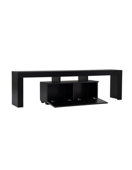 Mueble TV AURORA, MDF Acabado Madera Negra