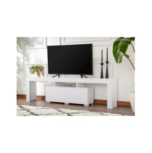 Mueble TV AURORA, MDF Acabado Blanco Natural