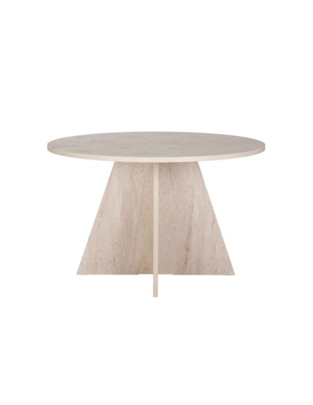 Mesa KALI Ø120 cm de Comedor, MDF Acabado Mármol