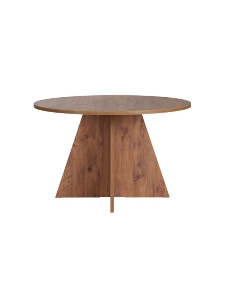 Mesa KALI Ø120 cm de Comedor, MDF Acabado Pino Atlántico