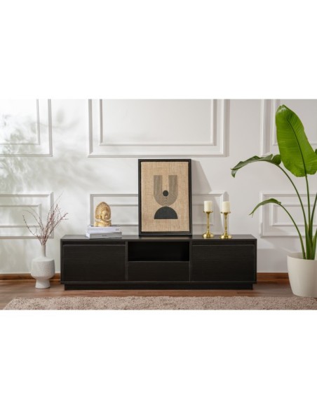 Mueble TV AVANT, MDF Acabado Madera Negra