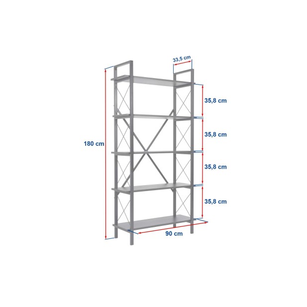 Estantería OBELISK 180x90 cm, MDF...