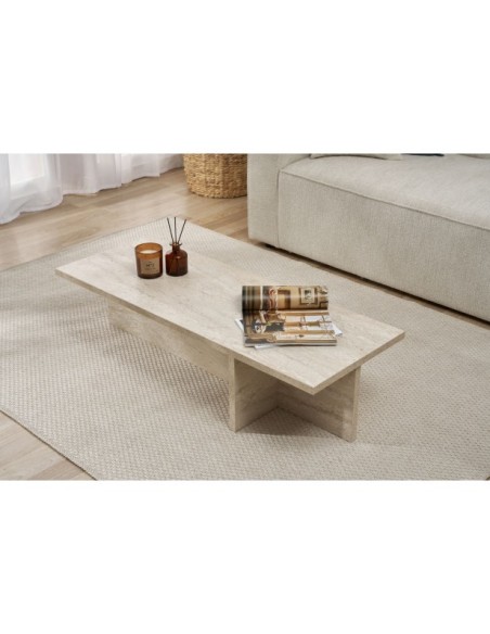 Mesa de Centro GLAZE, MDF Acabado Mármol