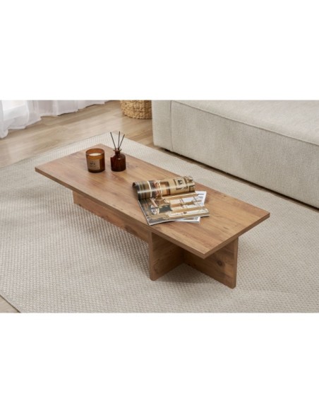 Mesa de Centro GLAZE, MDF Acabado Pino Atlántico