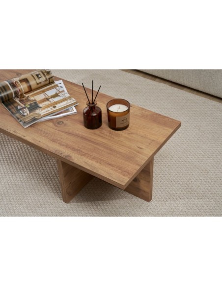 Mesa de Centro GLAZE, MDF Acabado Pino Atlántico