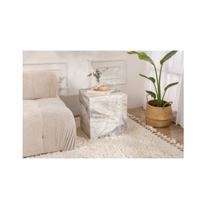 Mesa Auxiliar KOLONNE, MDF Acabado Mármol