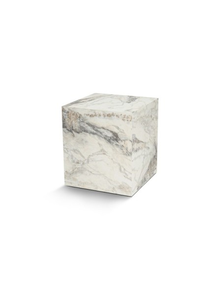 Mesa Auxiliar KOLONNE, MDF Acabado Mármol