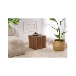 Mesa Auxiliar KOLONNE, MDF Acabado Nogal 2