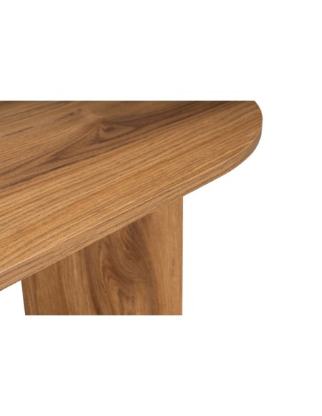 Mesa de Centro Ovalada CELLO, MDF Acabado Madera Laúd