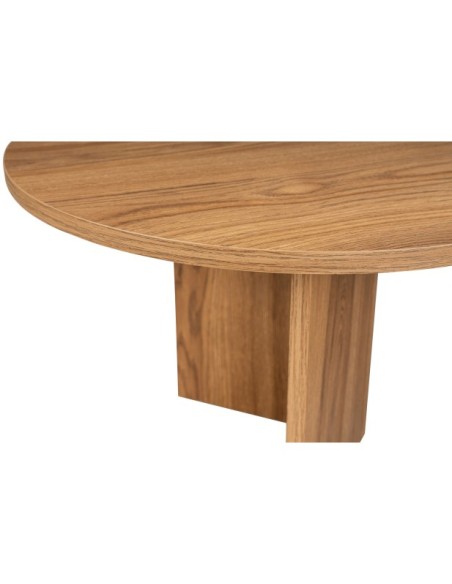 Mesa de Centro Ovalada CELLO, MDF Acabado Madera Laúd