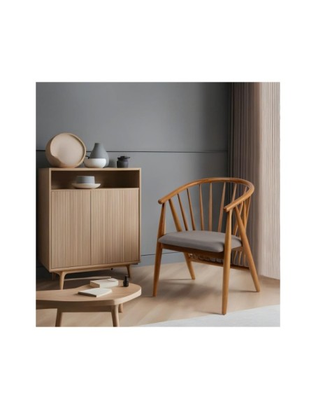 Silla con Brazos TIDLØS, Madera Natural