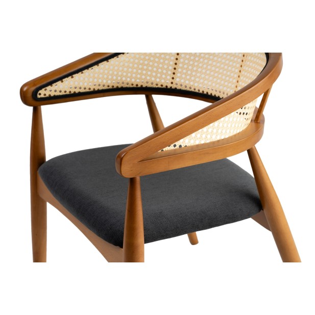 Silla con Brazos RHEA, Madera Natural...