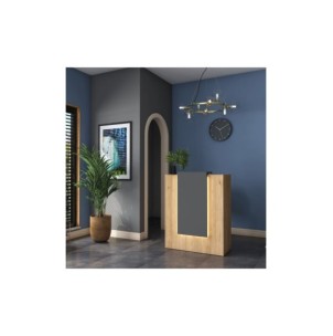 Mesa de Recepción JUNO, MDF Acabado Nogal / Antracita