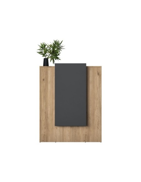 Mesa de Recepción JUNO, MDF Acabado Nogal / Antracita
