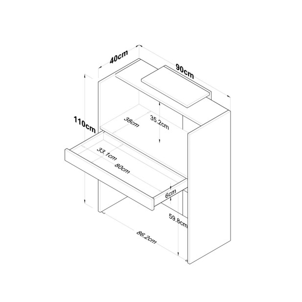 Mesa de Recepción JUNO, MDF Acabado...