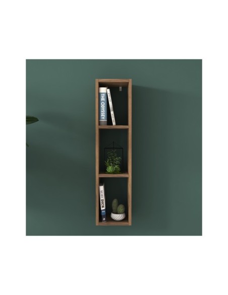 Estantería de Pared FRY, MDF Acabado Nogal
