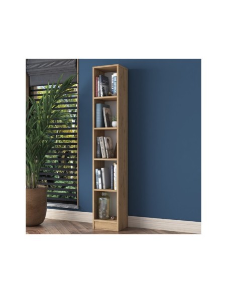 Estantería Vertical DELPHIN 188 cm, MDF Acabado Nogal