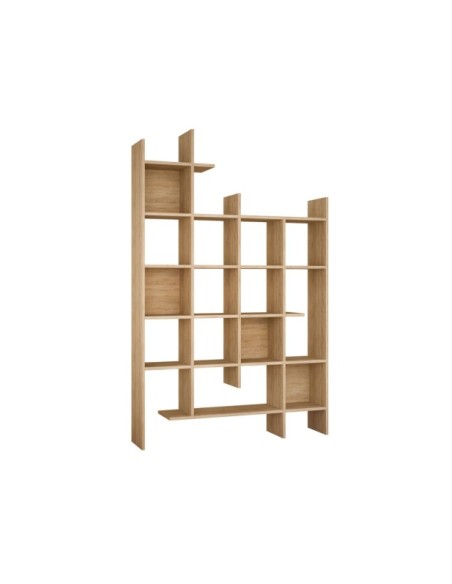 Estantería GITTER 188x122 cm, MDF Acabado Roble