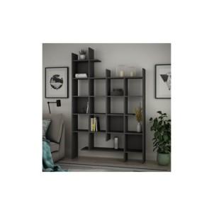 Estantería GITTER 188x122 cm, MDF Acabado Antracita