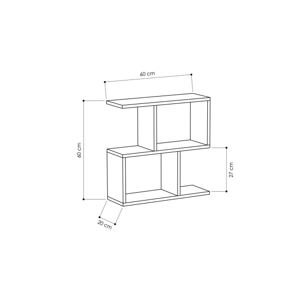 Estantería KILLA 60x60 cm, MDF...