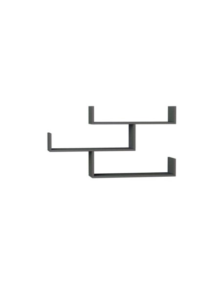 Estantería de Pared MONK 120x67 cm, MDF Acabado Antracita