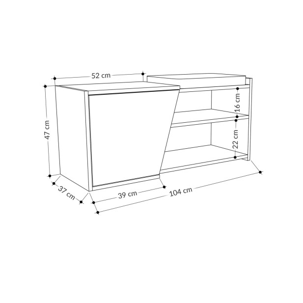 Estantería Aparador CLIO 104x37 cm,...