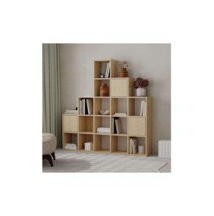 Estantería MOTIF 150x150 cm, MDF Acabado Zafiro / Roble