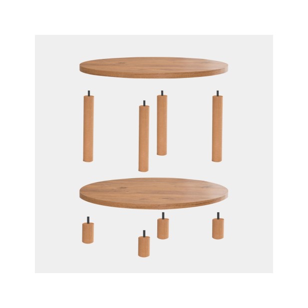 Mesa de Centro MØDE Ø70 cm, MDF...