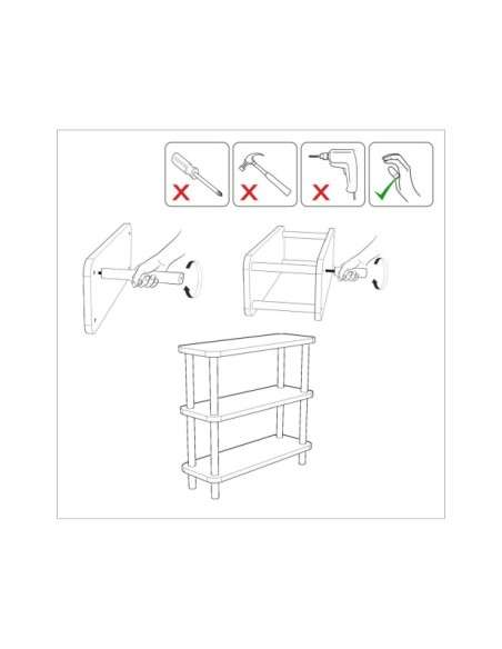 Estantería SENA 80x75 cm, MDF Acabado Pino Atlántico