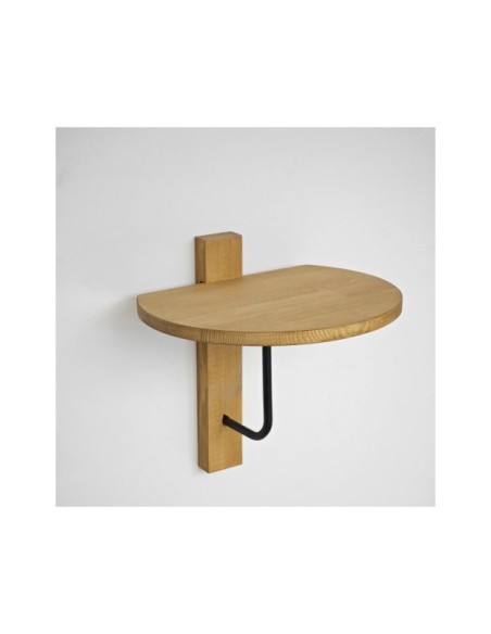 Estantería de Pared MIN, Madera Acabado Roble / Metal Negro