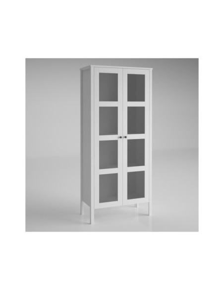 Vitrina VISE 180x80 cm, Aglomerado Acabado Blanco