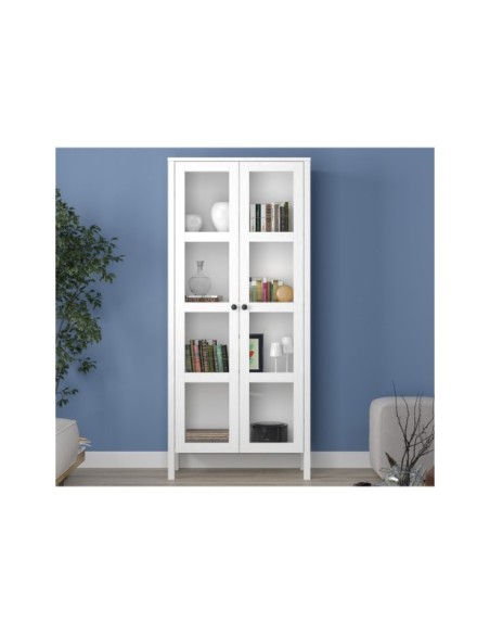 Vitrina VISE 180x80 cm, MDF Acabado Blanco