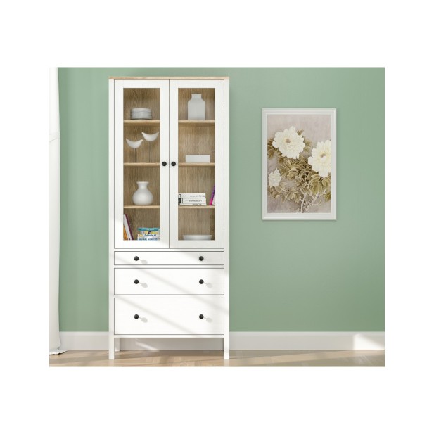 Vitrina Aparador con 3 Cajones VISE...