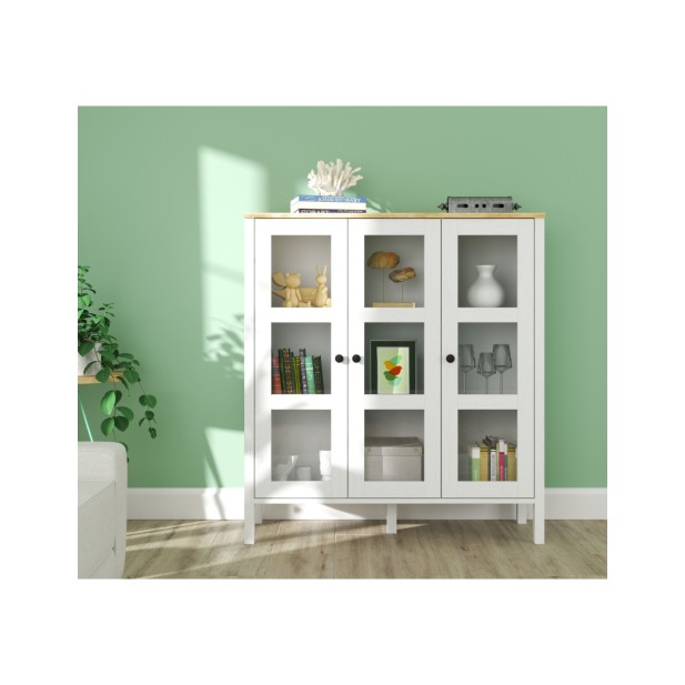 Vitrina VISE 123x112 cm, MDF Acabado...