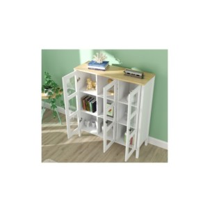 Vitrina VISE 123x112 cm, MDF Acabado Blanco 2