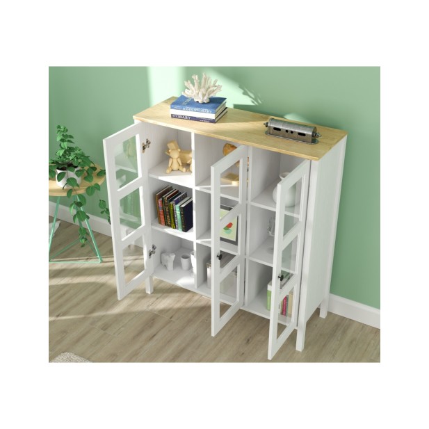 Vitrina VISE 123x112 cm, MDF Acabado...